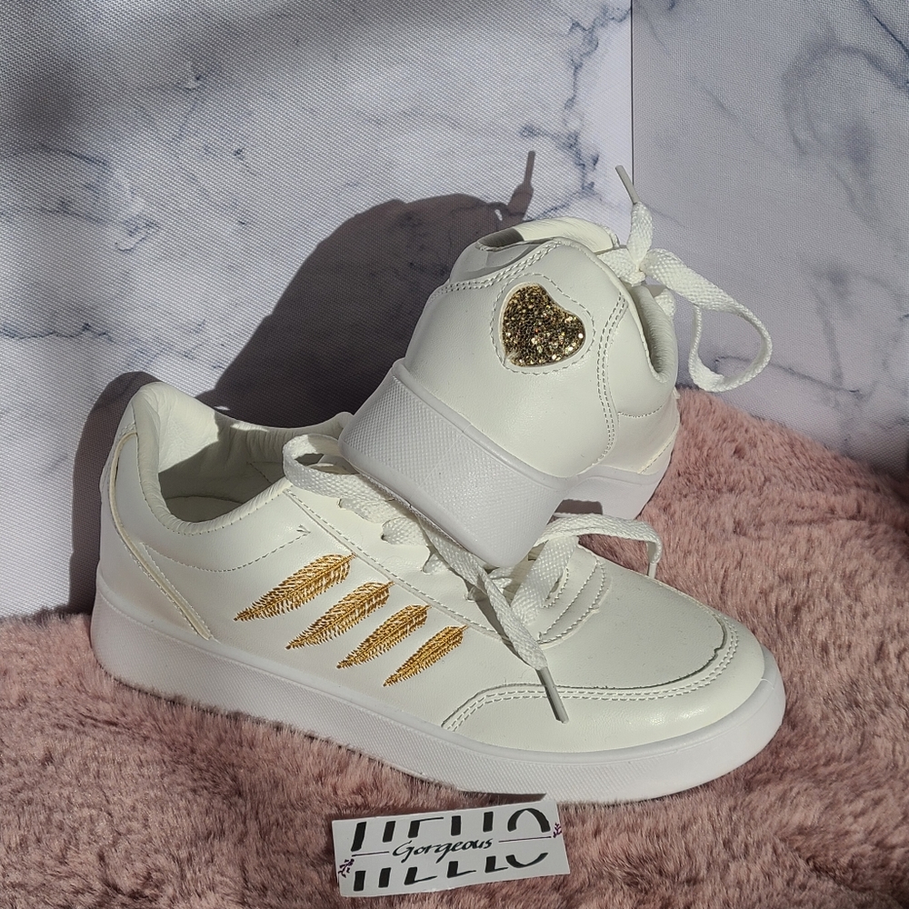 White styled sneakers